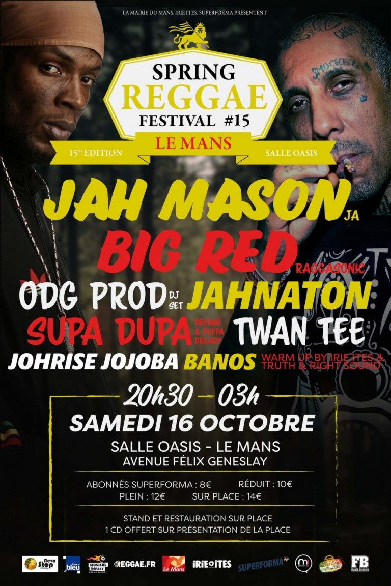 Oct. 16th, 2021 – Spring Reggae Fest 15 (Le Mans, France)